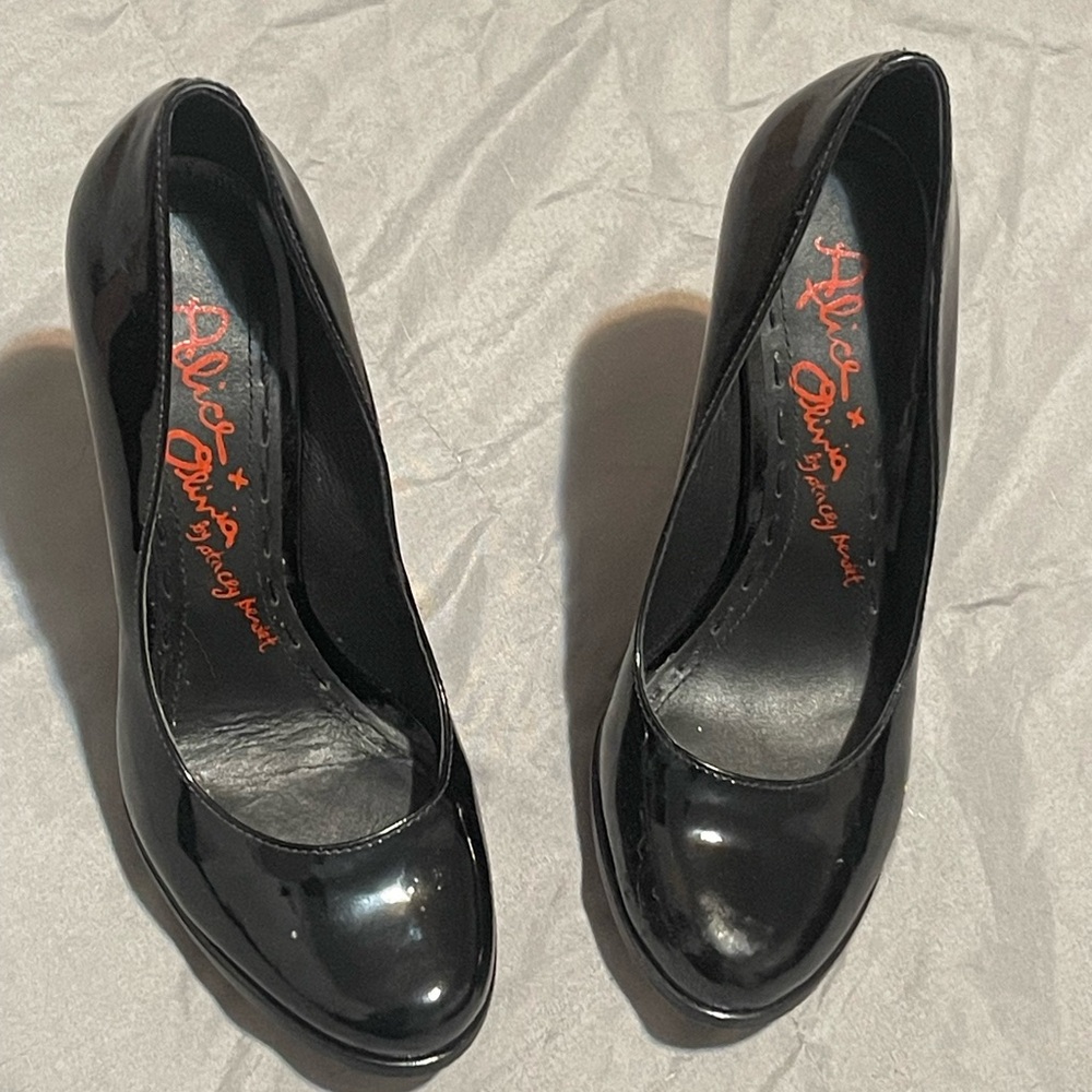 Alice + Olivia Black Patent Leather Pumps